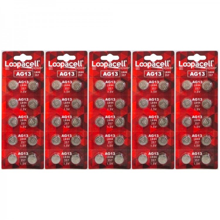 AG13 LR44 batteries 50 (5 pack of 10)
